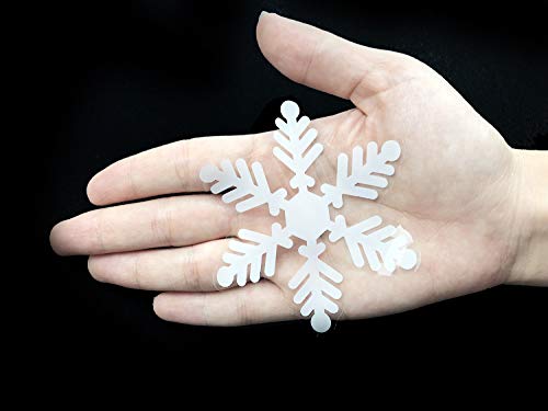 heekpek 162 Pegatinas Decorativas de Copo de Nieve para Adorno Navideño Accesorio de Decoración para Navidad