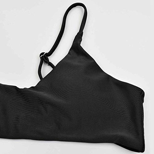 heekpek Bikinis Mujer 2019 Brasileños Bañador Ropa de Baño Push Up Dos Piezas con Relleno Traje de Baño de Tubo Color Liso