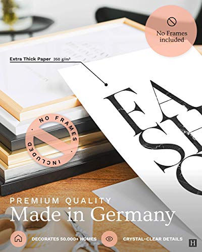 Heimlich Cuadros Decorativos - Decoración Colgante para Paredes de Sala, Dormitorios y Cocina - Arte Mural - 2 x A3 (30x42cm) et 4 x A4 (21x30cm) | Sin Marcos »Paris Fashion «