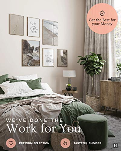 Heimlich Cuadros Decorativos - Decoración Colgante para Paredes de Sala, Dormitorios y Cocina - Arte Mural - 2 x A3 (30x42cm) et 4 x A4 (21x30cm) | Sin Marcos »Beach Time «