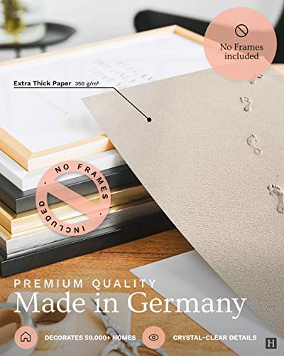 Heimlich Cuadros Decorativos - Decoración Colgante para Paredes de Sala, Dormitorios y Cocina - Arte Mural - 2 x A3 (30x42cm) et 4 x A4 (21x30cm) | Sin Marcos »Paris Fashion «