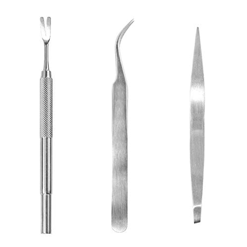 heling896 Juego De Herramientas para Quitar Las Garrapatas: Gancho para Garrapatas De Acero Inoxidable Pinzas para Peine De Pulgas Eficientes Y Seguras para Los Humanos Mascotas Perros Gatos