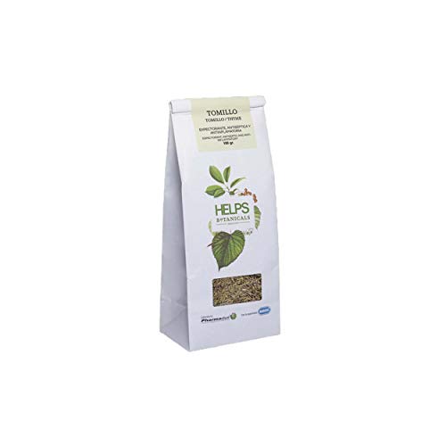 HELPS INFUSIONES - Infusión De Tomillo A Granel. Infusión Expectorante Para Respirar Mejor Y Combatir Catarros. Bolsa A Granel De 100 Gramos.