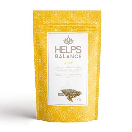 HELPS INFUSIONES - Infusión Depurativa De Manzana, Escaramujo, Manzanilla Y Raíz De Achicoria. Infusión Ayurvédica Detox. Helps Depurative. Caja de 12 Pirámides.