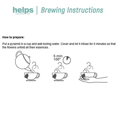 HELPS INFUSIONES - Infusión Depurativa De Manzana, Escaramujo, Manzanilla Y Raíz De Achicoria. Infusión Ayurvédica Detox. Helps Depurative. Caja de 12 Pirámides.