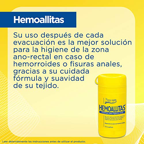 Hemoal Hemoallitas Toallitas para Higiene Anal - 50 Piezas (8413853640002)