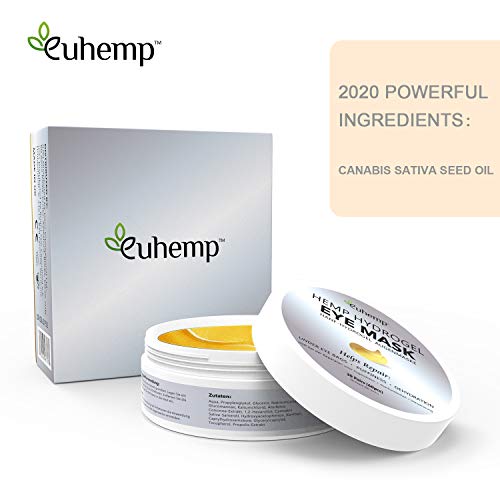 Hemp Eye Mask 2020, Parches Antienvejecimiento Debajo del Ojo, Mascarilla Intensiva Para El Tratamiento Ocular que Puede Reducir la HinchazóN, Las Ojeras Y Las Arrugas Debajo de Los Ojos