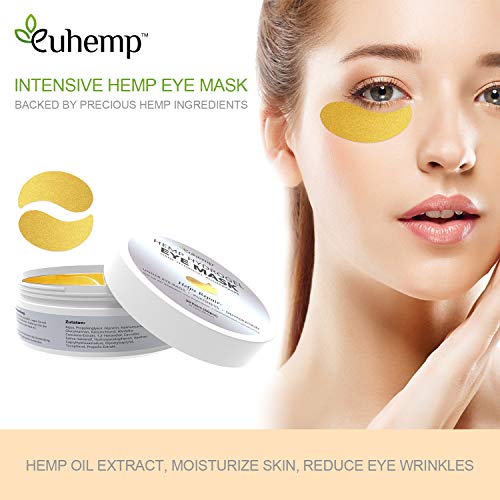 Hemp Eye Mask 2020, Parches Antienvejecimiento Debajo del Ojo, Mascarilla Intensiva Para El Tratamiento Ocular que Puede Reducir la HinchazóN, Las Ojeras Y Las Arrugas Debajo de Los Ojos