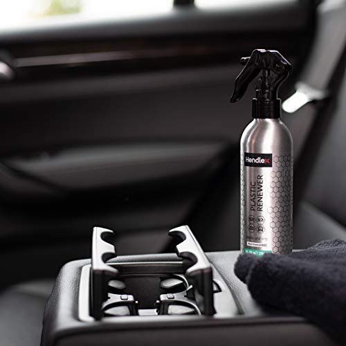 Hendlex Nano 3en1 Limpiador, Regenerador y Protector. Hidratador de Plasticos de Coche y Moto, Gomas y Piel/Salpicaderos. 200ml (Incluye bayeta Microfibra atrapa Polvo)
