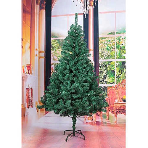 Hengda® Árbol de Navidad Artificial PINOS único Árbol Decorativo con Soporte metálico Christmas 150CM Verde con 350ramas Material PVC