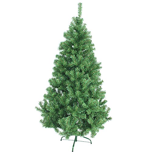 Hengda® Árbol de Navidad Artificial PINOS único Árbol Decorativo con Soporte metálico Christmas 150CM Verde con 350ramas Material PVC