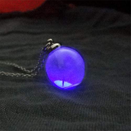 Hengxing - Collar luminoso con colgante de planta de diente de león as description Azul y verde.