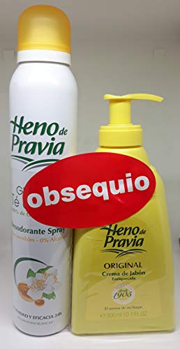 HENO DE PRAVIA DEO GLICERINA SPRAY 200 ml + JABÓN DOSIFICADOR ORIGINAL 300 ml