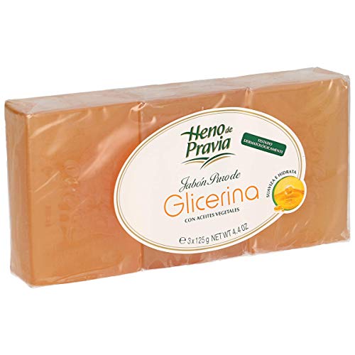 HENO DE PRAVIA jabón de manos glicerina pura pack 3 x 125 gr