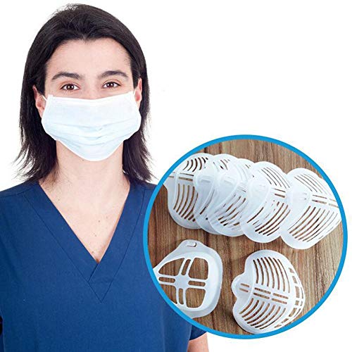 Heoolstranger Soporte De Máscara 3D, Marco De Protección para Lápiz Labial, Protege Los Labios, Soporte Interno, Marco para Nariz Y Respiración, 5 Piezas