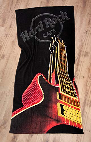 Herding Hard Rock - Toalla de Playa Grande (80 x 180 cm, algodón), diseño con Texto Hard Rock Café, Multicolor