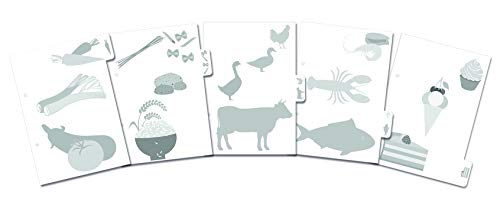 HERMA 15416 para recetas libro de cocina para selberschreiben, DIN A5, de cartón estable, con dorado y registro de 5 piezas, 70 mm de ancho, 1 carpeta