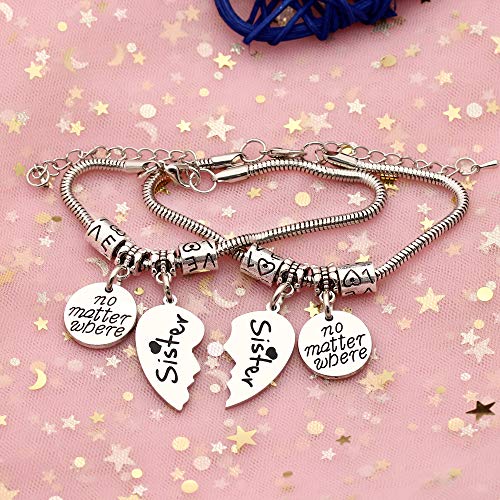 hermana mejor amigo llavero pulsera collar joyería familia amistad Regalo