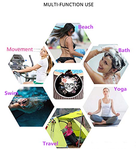 Hermoso Flamenco Oceano Animal Toalla de Playa Redonda,Esterilla de Yoga o Para Picnic,Adulto Niño Fibra Supersuave Manta de playa Primavera El verano Otoño Invierno (Flamenco, 150cm de diámetro)