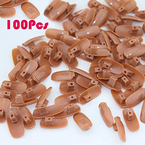 Herramienta de maquillaje ajustable de tamaño real para uñas de entrenamiento, práctica de mano, modelo de aprendizaje, herramienta de maquillaje para dedos falsos 100 piezas