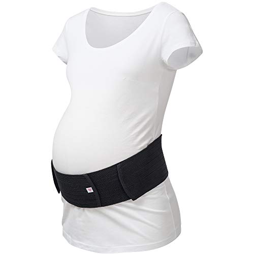Herzmutter Banda de Embarazo - Cinturón de Maternidad - Cinturón de Soporte Abdominal - Banda de Vientre Transpirable - Elástico-Ajustable-Apoyar - Gimnasia-Deportes-Yoga - 3200 (XXL-XXXL, Negro)