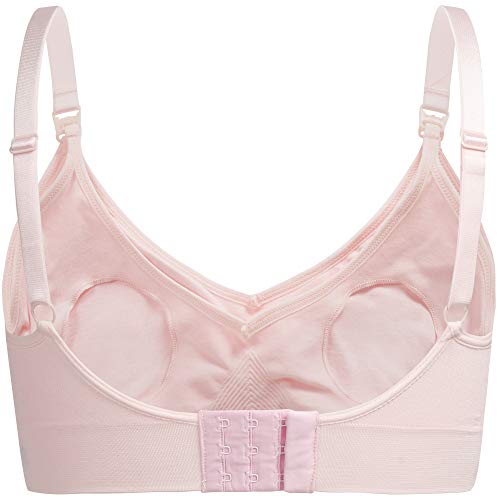 Herzmutter Sujetador De Lactancia - Sujetador de Embarazo - Sin Costura - Sujetador para Futura mamá - 5220 (M/L, Negro/Rosa)