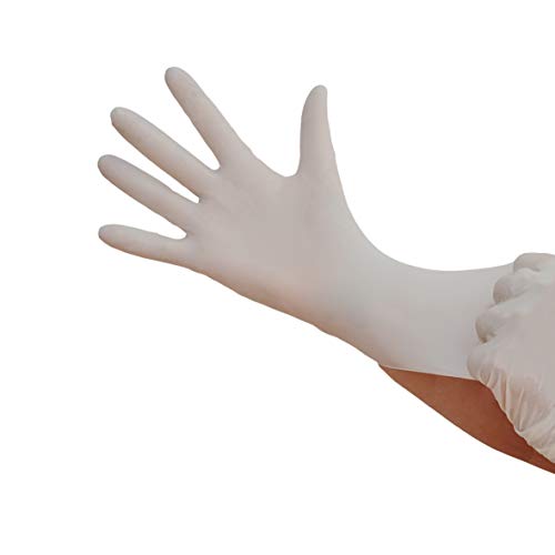 Hevea Guantes de Látex desechables, sin Polvo, 1 x 100, Talla XL