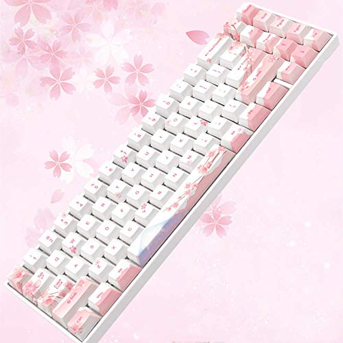 Hexiao Cereza Bluetooth inalámbrico Eje Negro Rosa Eje de té Verde Eje del árbol Rojo Teclado mecánico xiao1230