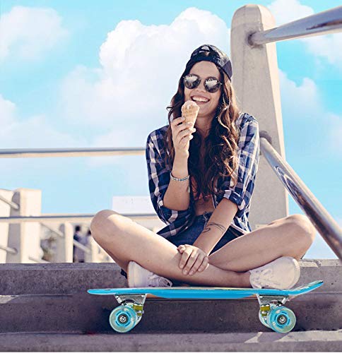 Hexiao Monopatín del Crucero Completo de Planchar Mini 22" 55 cm Junta Penny con la PU LED Ruedas, ABEC-7 rodamientos de Bolas de Regalo for Adultos Adolescentes Niños Niñas xiao1230