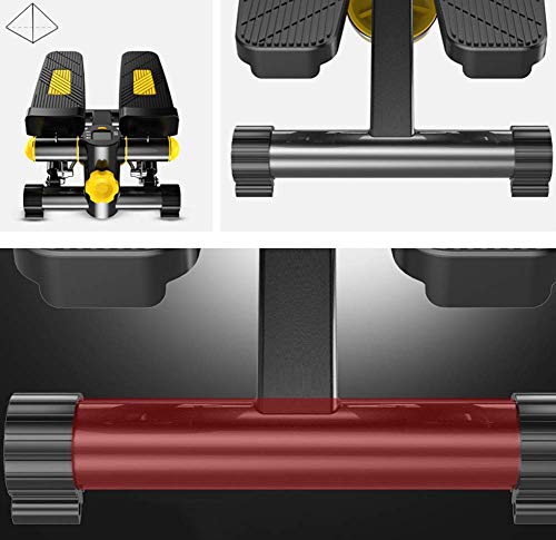 HFJKD Mini máquina giratoria de Altura Regulable Stepper, Equipo de Ejercicio de Escalera, con Pantalla LCD y Banda de Resistencia