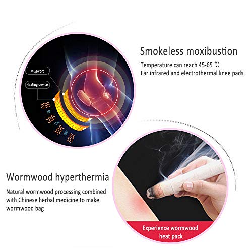 HGJDKSJ Rodillera, para la artrosis, Rodilleras calefactoras, Control de Temperatura de 3 Pasos, Fiebre de grafeno, masajeador de Rodilla con vibración para el Dolor y el Apoyo de la Artritis