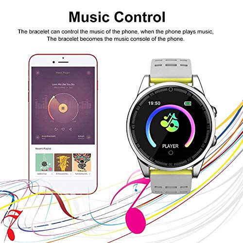 HHRONG Pantalla Color de Pulsera Inteligente, Compatible con Android/iOS Que Adelgaza la Pulsera Rastreador de Actividad con el sueño del Monitor-E