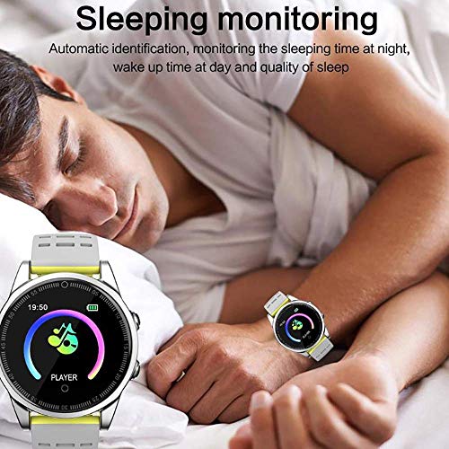 HHRONG Pantalla Color de Pulsera Inteligente, Compatible con Android/iOS Que Adelgaza la Pulsera Rastreador de Actividad con el sueño del Monitor-E