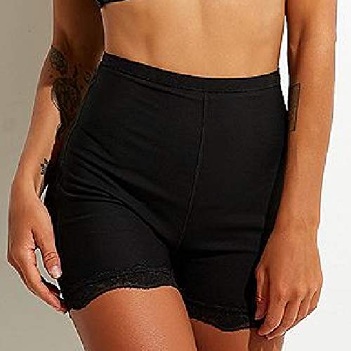 Hhwei Braga de Realce de Trasero, Pantalones Cortos Moldeadores de Cuerpo, Levantador de Glúteos de Encaje con Control de Barriga para Mujer,Negro,XL
