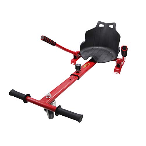 Hiboy 8435518000358 Asiento, Silla de Hoverboard Self Balancing Compatible con Todos los Patinetes Eléctricos de 6.5, 8 y 10 Pulgadas, Niños, Kart Rojo