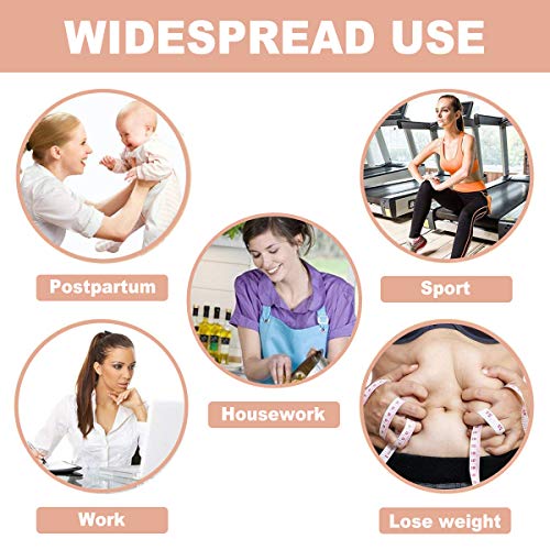 HIDARLING Posparto Recuperación Cinturón Mujer Adelgazantes Faja Soporte Espalda Cinturón Lumbar Abdomen Ajustable y Transpirable (Negro, XXL)