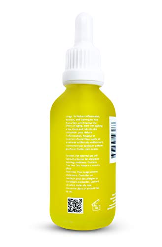 Hidratante 100% Orgánica del Suero del Aceite de la Cara del Tratamiento Propenso del Acné-2 oz. Cutis Sanus: Cuidado Natural de la Piel para Mejorar las Espinillas, Puntos Negros, Cicatrices
