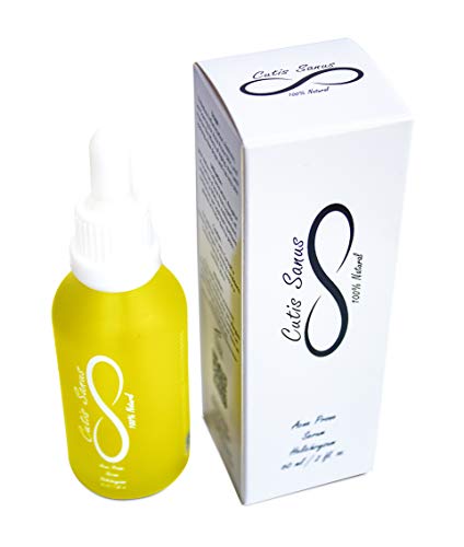 Hidratante 100% Orgánica del Suero del Aceite de la Cara del Tratamiento Propenso del Acné-2 oz. Cutis Sanus: Cuidado Natural de la Piel para Mejorar las Espinillas, Puntos Negros, Cicatrices