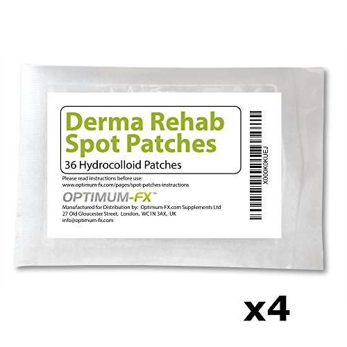 Hidrocoloide (Hydrocolloid) Parches Para Manchas Derma Rehab Defensa Dirigida Contra Granos Espinillas Manchas y Puntos Negros Paquete de 144 Parches de Gel