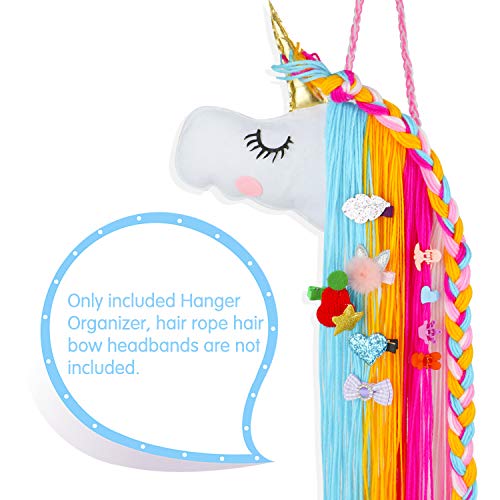 Hifot Niña Unicornio Pinza Pelo Organizador, Lazos Pelo Horquillas Pelo Clips de Pelo Accesorios Pelo Gomas Pelo Colgante Almacenamiento, niños Unicorn Decoración de Pared habitación