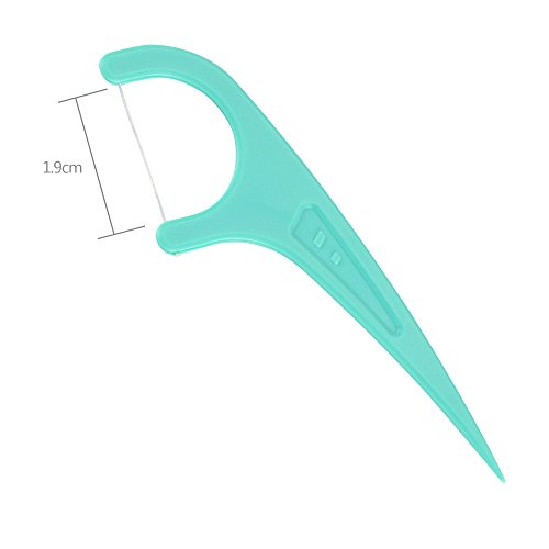 Hilo Dental 180 Piezas, Palillos de Hilo Dental Plástico, Hilo Dental Menta Frasca para Interdental Oral limpieza - Floss sticks - 60 / Paquete