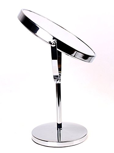 HIMRY Espejo de Baño 8" Aumento 7X para Afeitar y Maquillar, Espejo de Mesa Cosmética Espejo, con Doble Cara： 1x y 10x Ampliación, Rotación 360 Grados, 8 Pulgadas, 20cm, Plateado, KXD3108-7x