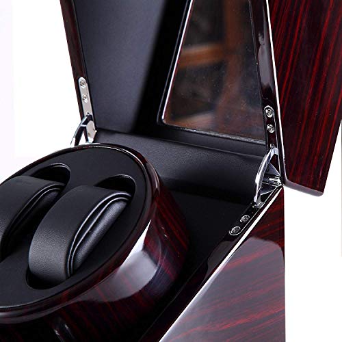 HiPai Automática Watch Winder de Doble Reloj con Motor Silencioso 5 Modos de Rotación - Caja Madera Negra ébano