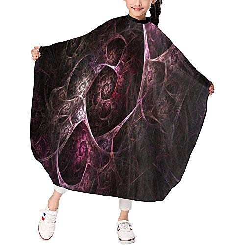 Hippies Pink Web Niños Delantal para el cabello Delantal impermeable para corte de pelo Capa de peluquería a prueba de champú