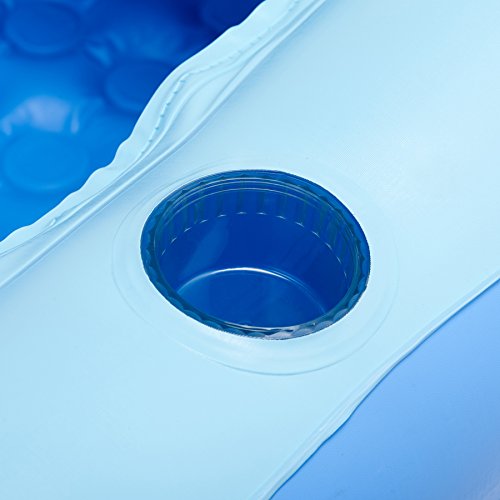 Hiram Bañera Hinchable de PVC Bañera Portátil 160 X 82 X 72CM Bañera Hinchable Portátil para Adultos Bañera Inflable Adulto para SPA en Casa o Jardín (con Bomba manual de pie)