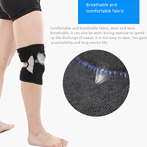 HiXB Rodillera de Neopreno Rodillera Menisco Ligamento con Estabilizadores Laterales y Almohadillas de Rótula en Gel para Deportes Correr Entrenamiento,Single