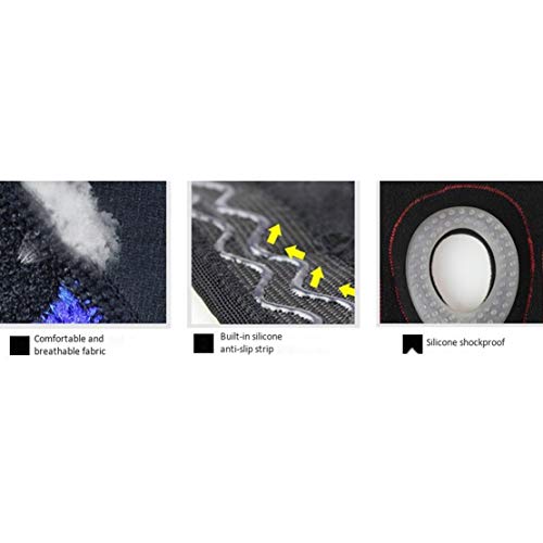 HiXB Rodillera de Neopreno Rodillera Menisco Ligamento con Estabilizadores Laterales y Almohadillas de Rótula en Gel para Deportes Correr Entrenamiento,Single