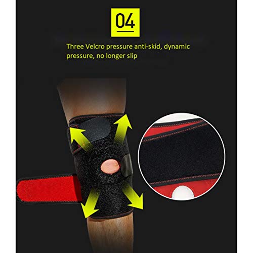 HiXB Rodilleras Deportivas Ajustable Rodillera Rotuliana Profesional Antideslizante Apoyo para Menisco Crossfit Motocross Trabajo fútbol Ortopédicas Baloncesto ACL,Double