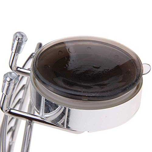 HJZ Jabonera de Pared con Ventosa jaboneras de baño Acero inoxidable Cromado para ducha en cocina Estantería Baño