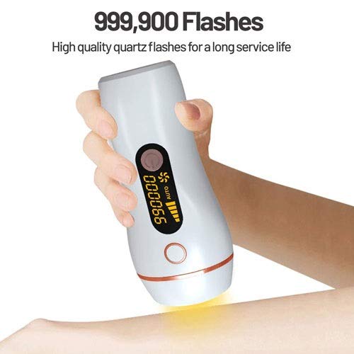 HKD IPL Dispositivo de Depilación, Profesional Sin Dolor Depilador Láser for Mujeres y Hombres, Parpadea Permanente Depilación Láser for Axilas, Bikini (Color : White, Size : 16.7 * 7.2cm)